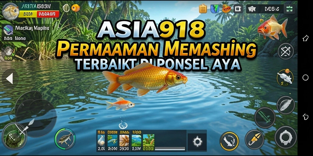 Tampilan gameplay seru saat memancing di ASIA918 dengan berbagai jenis ikan.