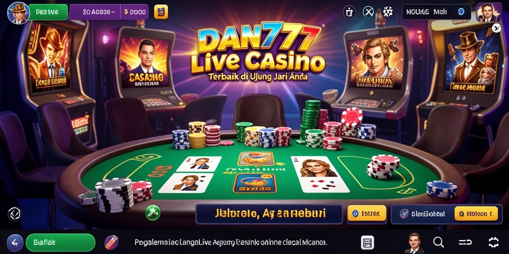 Tampilan menarik dari gameplay <strong>DAN777</strong> di Live Casino.