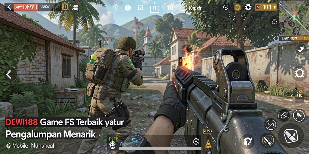 Gameplay DEWI188 yang intens dan menegangkan dengan aksi FPS.