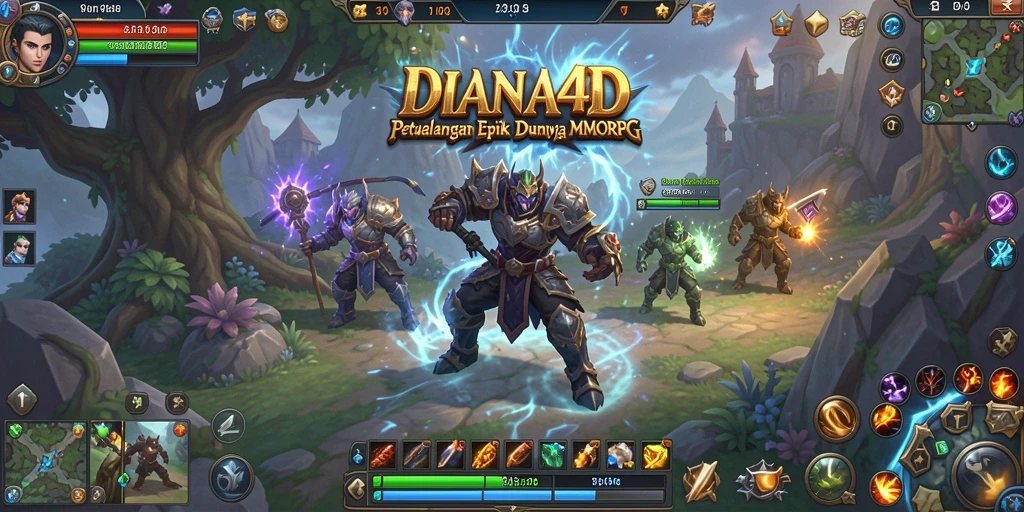 Tampilan gameplay DIANA4D yang menarik dengan aksi pertempuran seru.