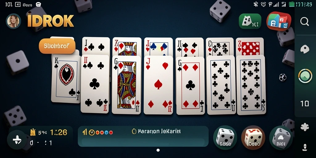 Tampilan gameplay Domino di IDROK yang seru dan interaktif.
