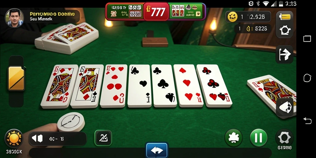 Screenshot gameplay yang menampilkan keseruan bermain Domino.