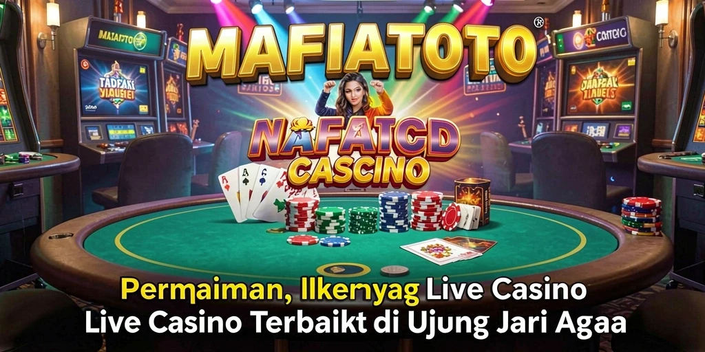 Screenshot MAFIATOTO menampilkan dealer profesional dalam permainan Live Casino yang seru.