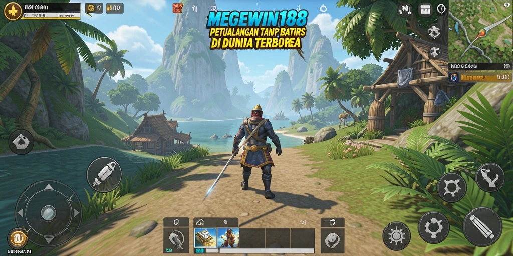 Tampilan gameplay MEGEWIN188 yang mengesankan di dunia terbuka.
