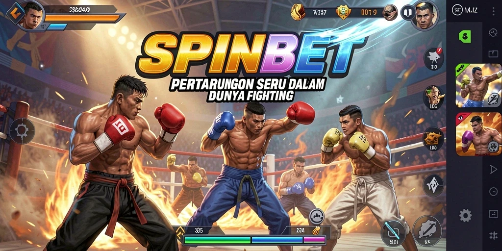 Tangkapan layar gameplay SPINBET menampilkan aksi pertarungan yang mendebarkan.