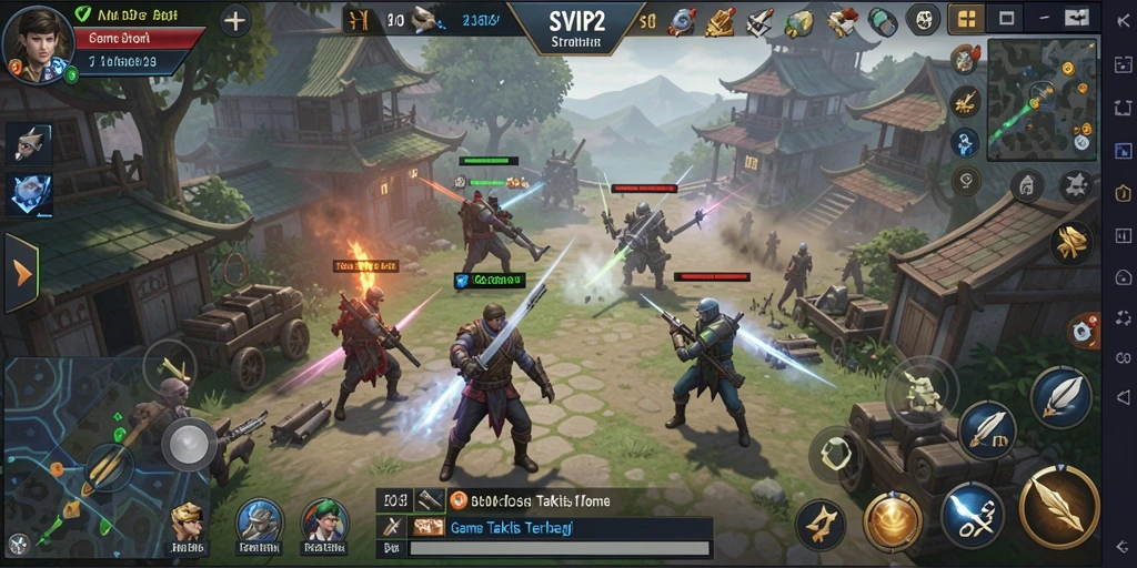 Tampilan gameplay SVIP2 dengan pertempuran yang mendebarkan dan strategi yang cermat.