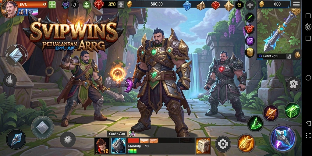 Screenshot utama menunjukkan aksi pertempuran seru dalam SVIPWINS.