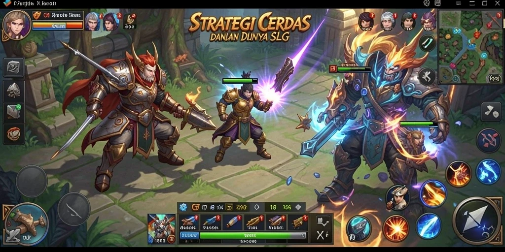 Screenshot gameplay V07 yang menunjukkan pertempuran SLG yang intens.